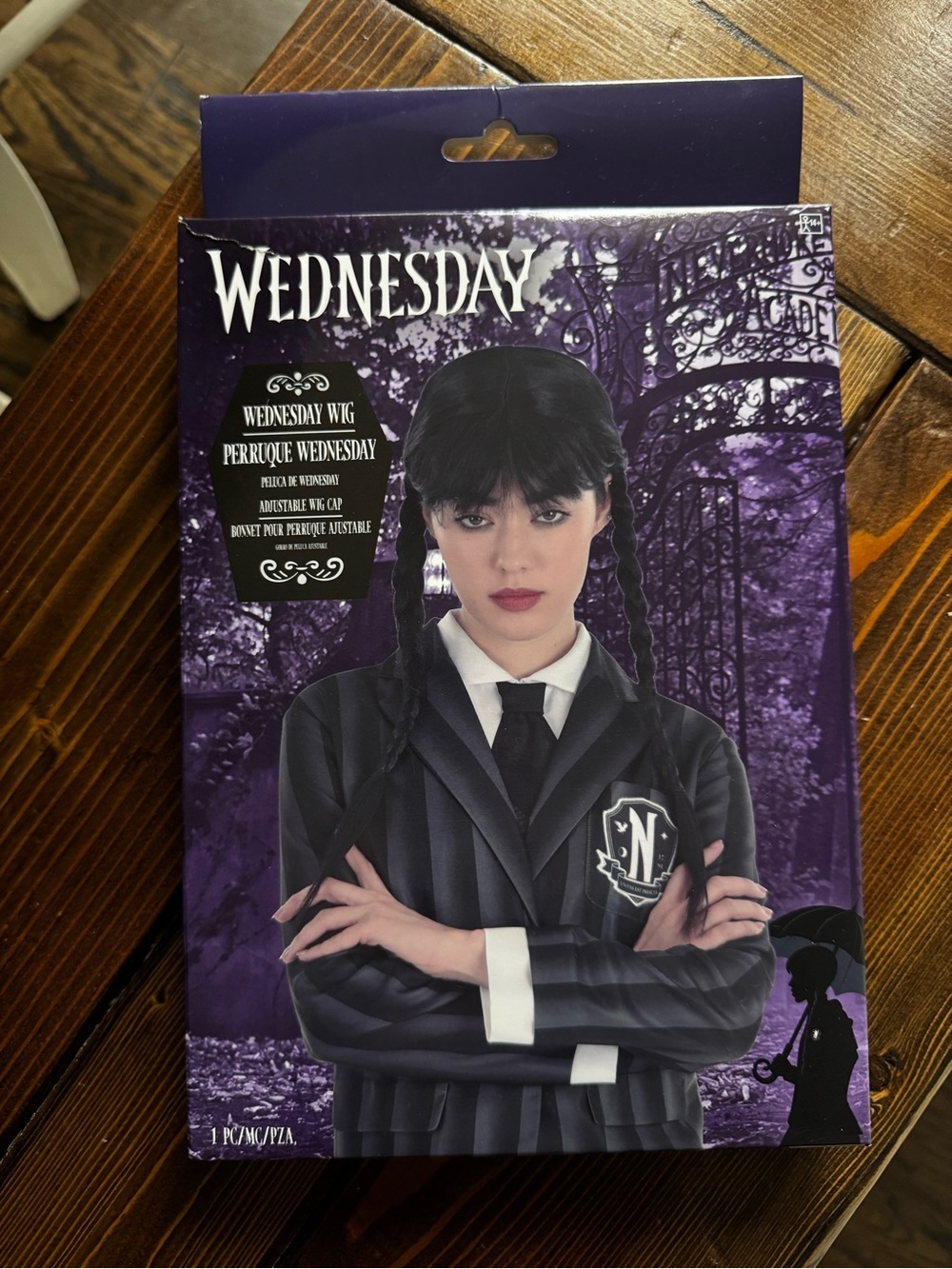 MGM Wednesday Addams Wig NWT Halloween Black Braids